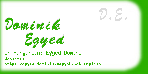 dominik egyed business card